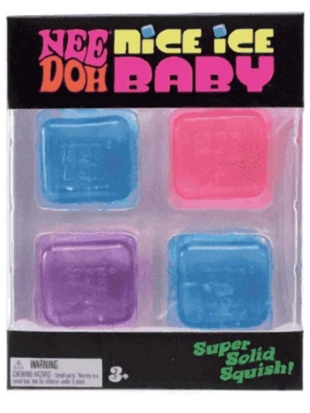 NEE DOH Nice Ice Baby Super Solid Squish! Bath & Play Set - Pink, Blue, Purple